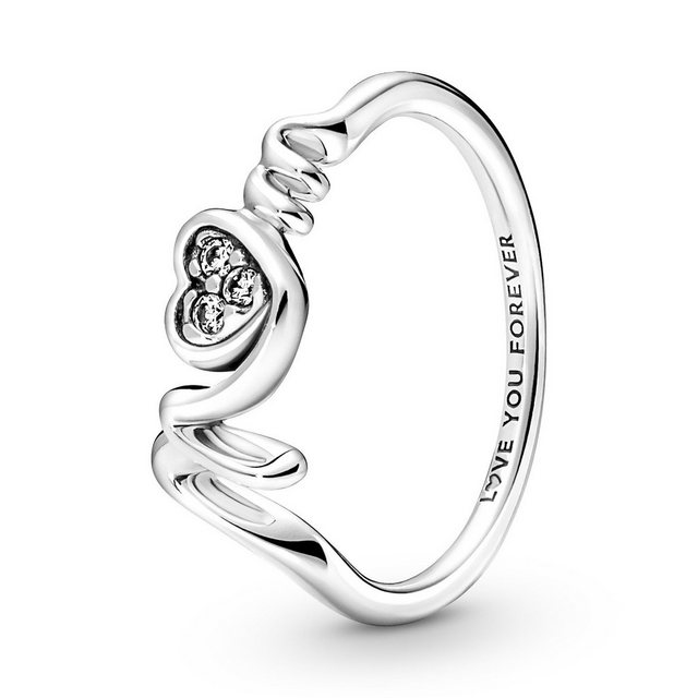 Bild von Pandora 191149C01 Damen-Ring Mom Pavé Herz Silber