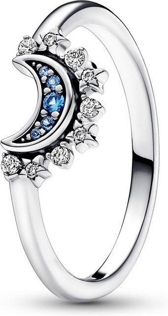 Bild von Pandora Fingerring Pandora Himmlisch Funkelnder Blauer Mondring 192675C01 Damenring