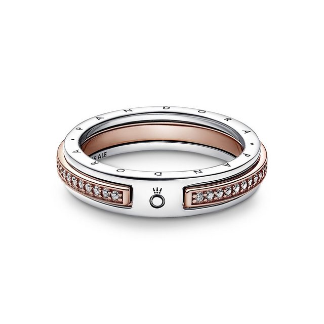 Bild von Pandora Fingerring Pandora-Ring RIN SI 925 W56 182773C01 Silber vergoldet
