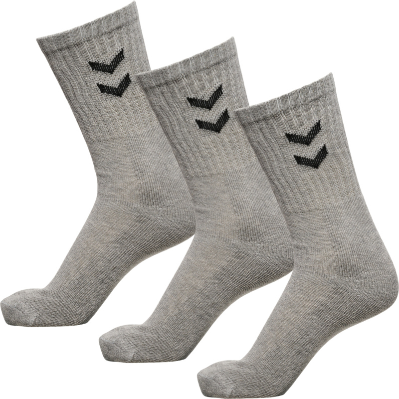 Bild von 3er Pack hummel Basic Crew Sportsocken 2006 - grey melange 8 (32-35)
