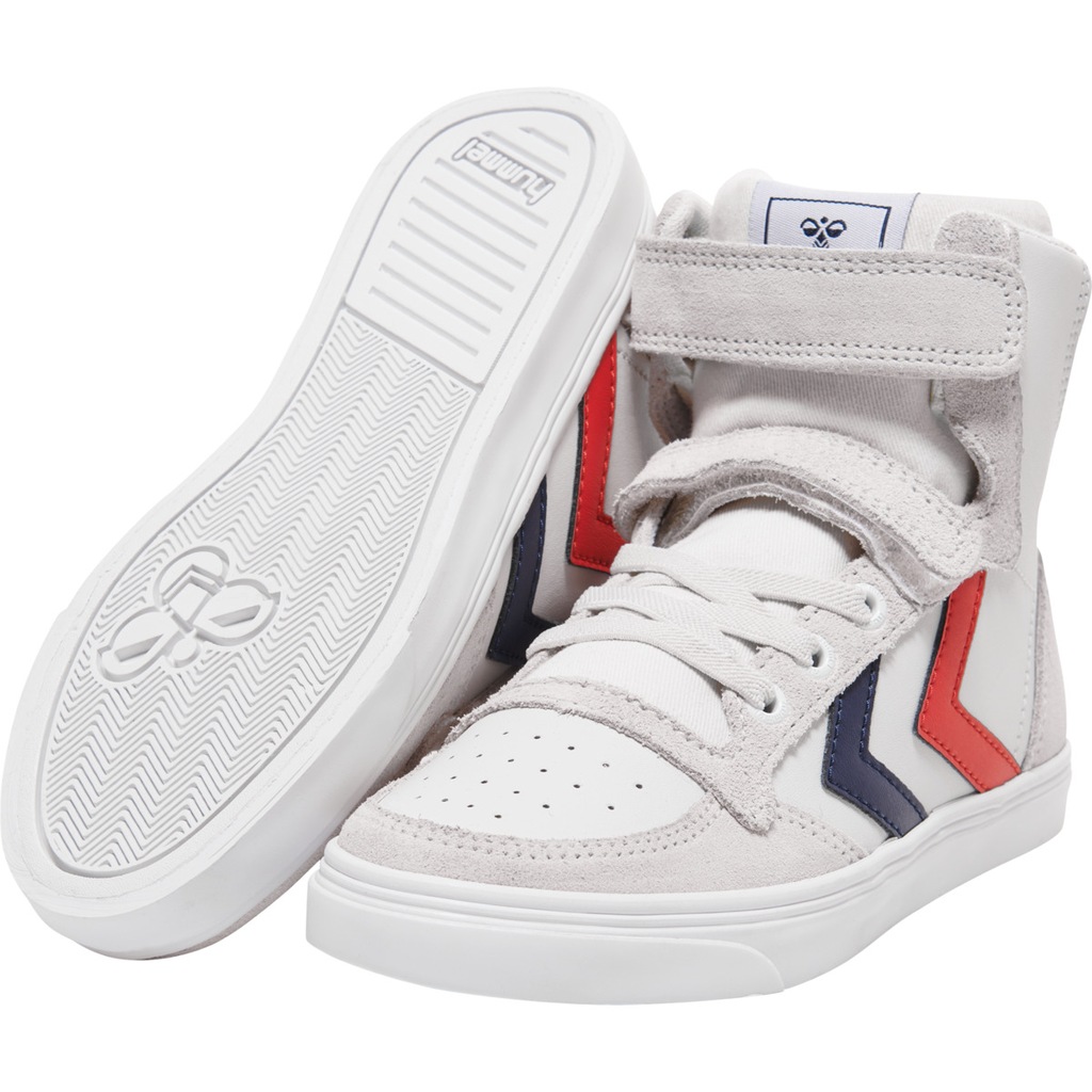 Bild von Hummel Unisex Kinder Slimmer Stadil Leather High Jr Hohe Sneaker High-Top, Weiß,27 EU