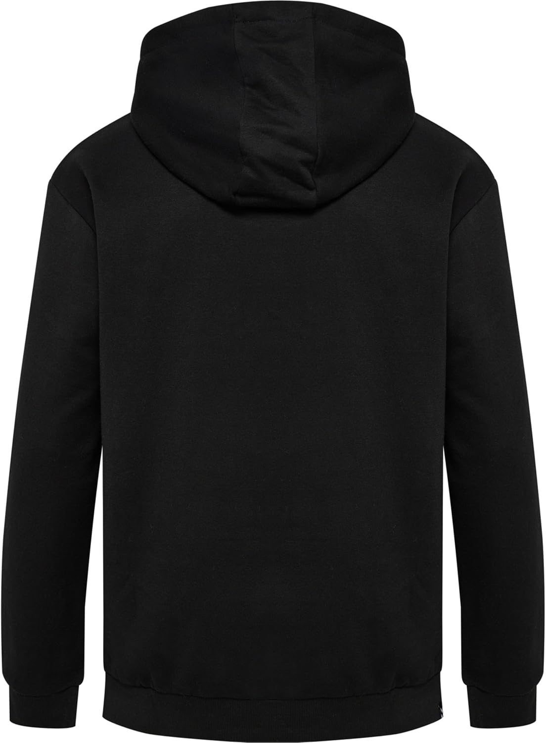 Bild von hummel Mover Cotton Hoodie mit Logo - Unisex Kapuzenpullover mit Vordertasche und Shorts mit Kordelzug, Angenehme Baumwolle Qualität, Casual Training & Sportbekleidung, Schwarz (1er Pack)