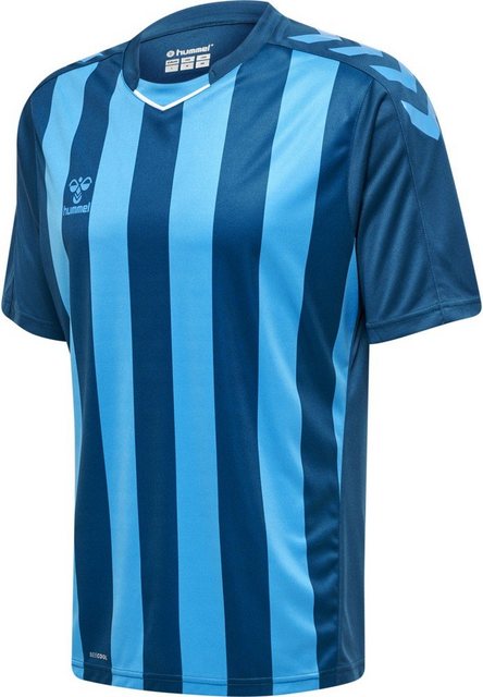 Bild von hummel Herren Hmlcore Xk Striped Jersey S/S T-Shirt, Blue Coral/Blue Danube, 3XL EU