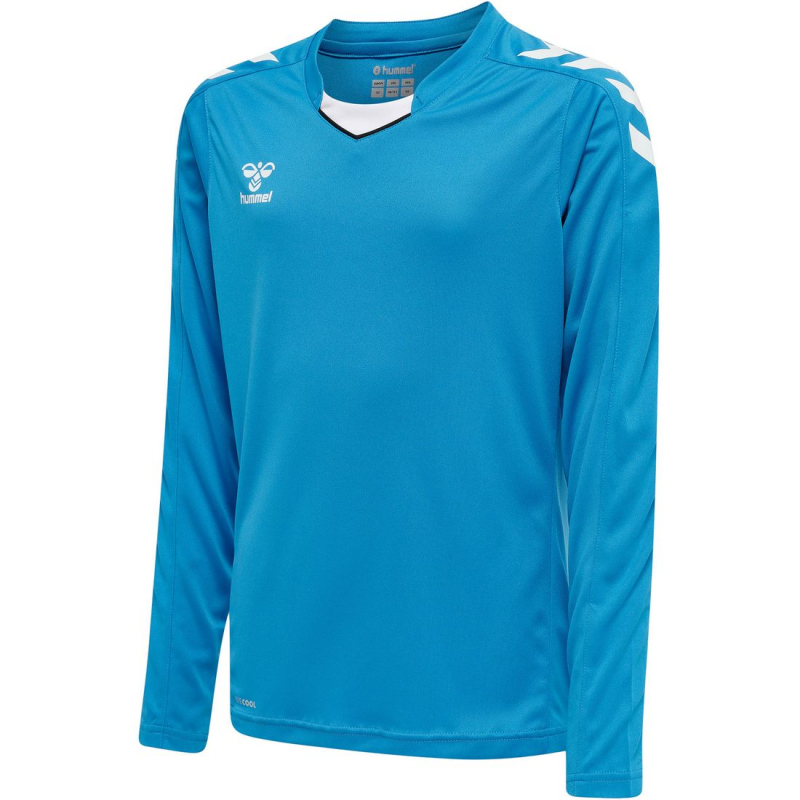 Bild von hummel Unisex Kinder Hmlcore Xk Poly Jersey L/S Kids T-Shirt, Blue Danube, 116 EU