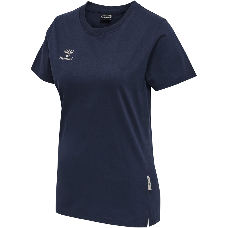 Bild von hummel Move Grid Baumwoll T-Shirt Damen 214793 MARINE - Gr. XL