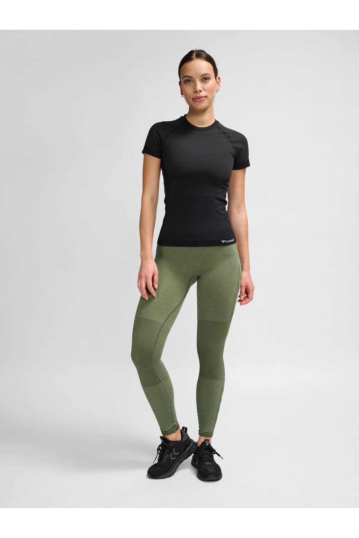 Bild von hummel Kurzarmshirt hmlCLEA SEAMLESS TIGHT T-SHIRT BLACK MELANGE