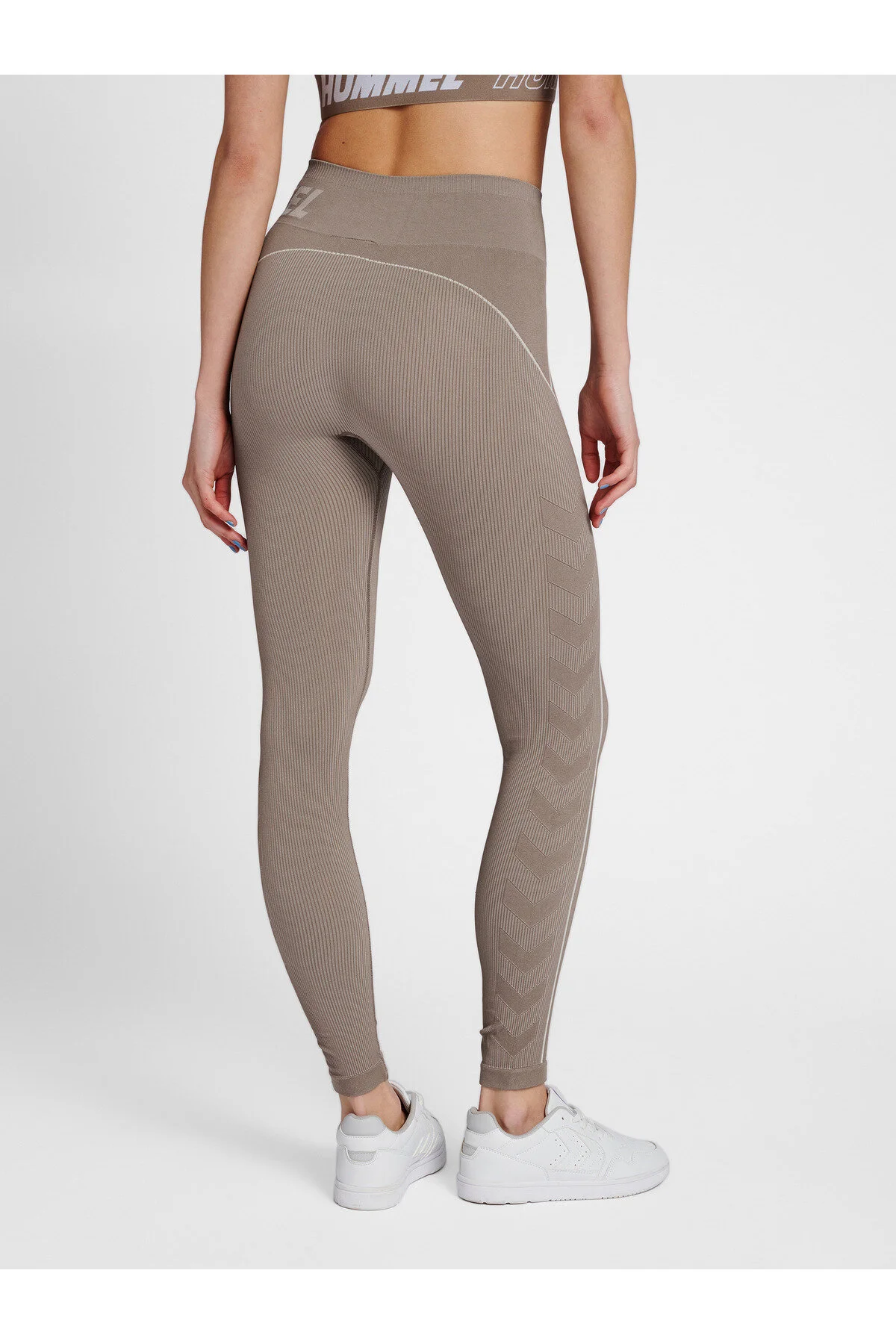 Bild von hummel hmlTE CHRISTEL Seamless Mid Waist Tights Damen chateau gray/driftwood melange L