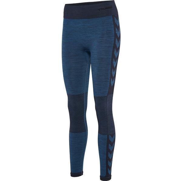 Bild von hummel hmlCLEA Seamless Mid-Waist Leggings Damen 7955 - insignia blue melange XS