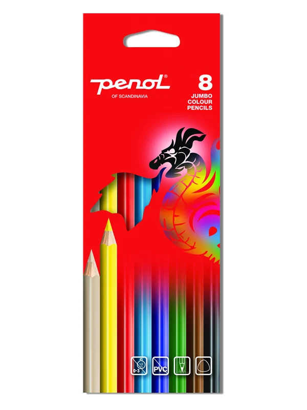 Bild von Penol Colour pencils Jumbo x8