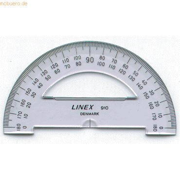 Bild von 10 x Linex Winkelmesser S910 180 Grad 10cm transparent