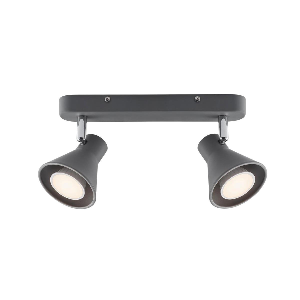 Bild von Nordlux, Wandleuchte + Deckenleuchte, Eik�,�2-spot�,�Grau (GU10)