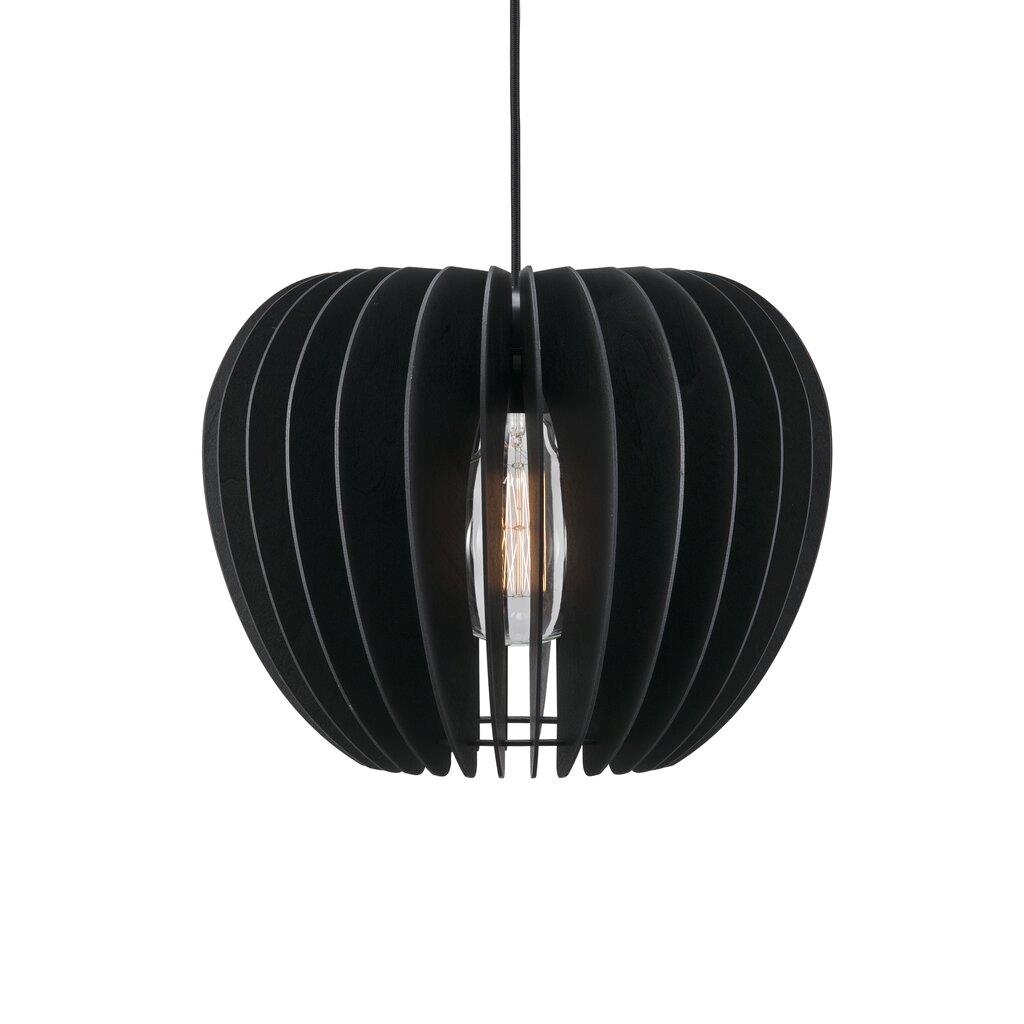 Bild von Holzlamellen Hängelampe schwarz Nordlux Tribeca 38 mit E27 Fassung