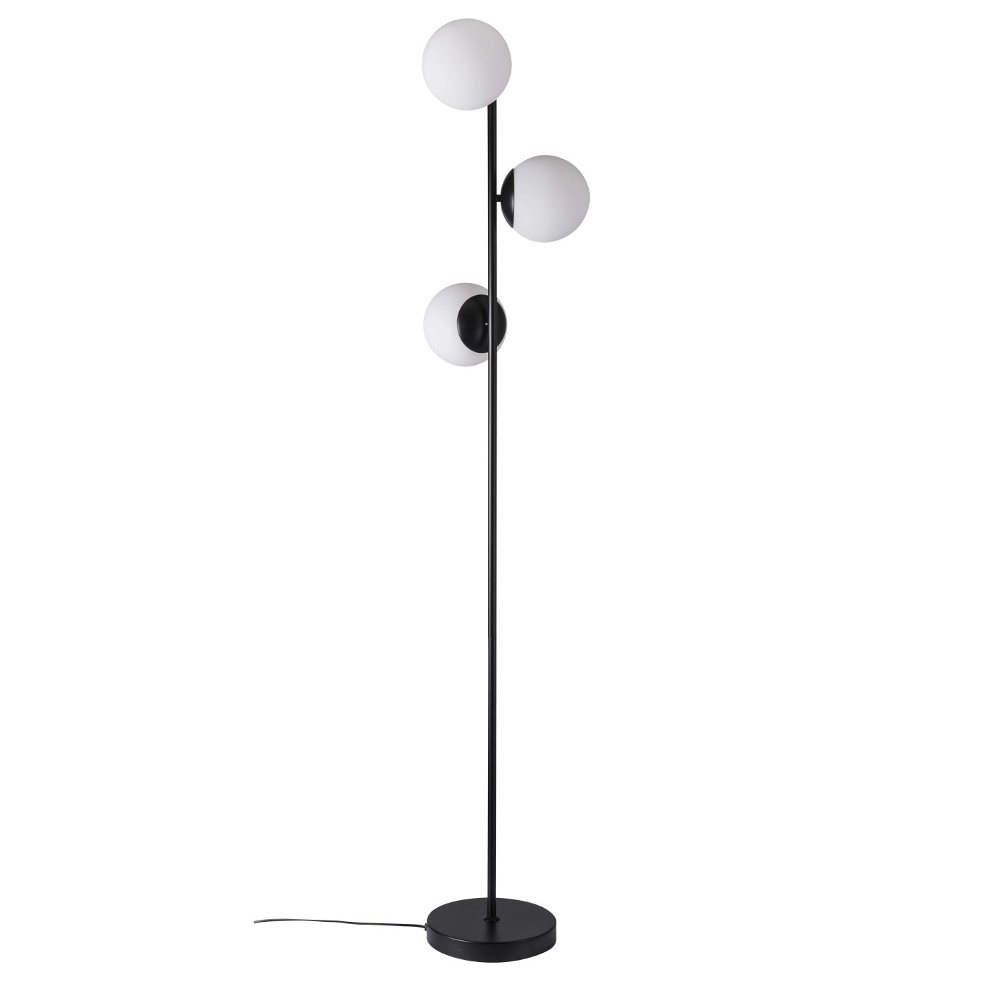 Bild von Stehlampe mit 3 Kugeln opal schwarz Nordlux Lilly E14