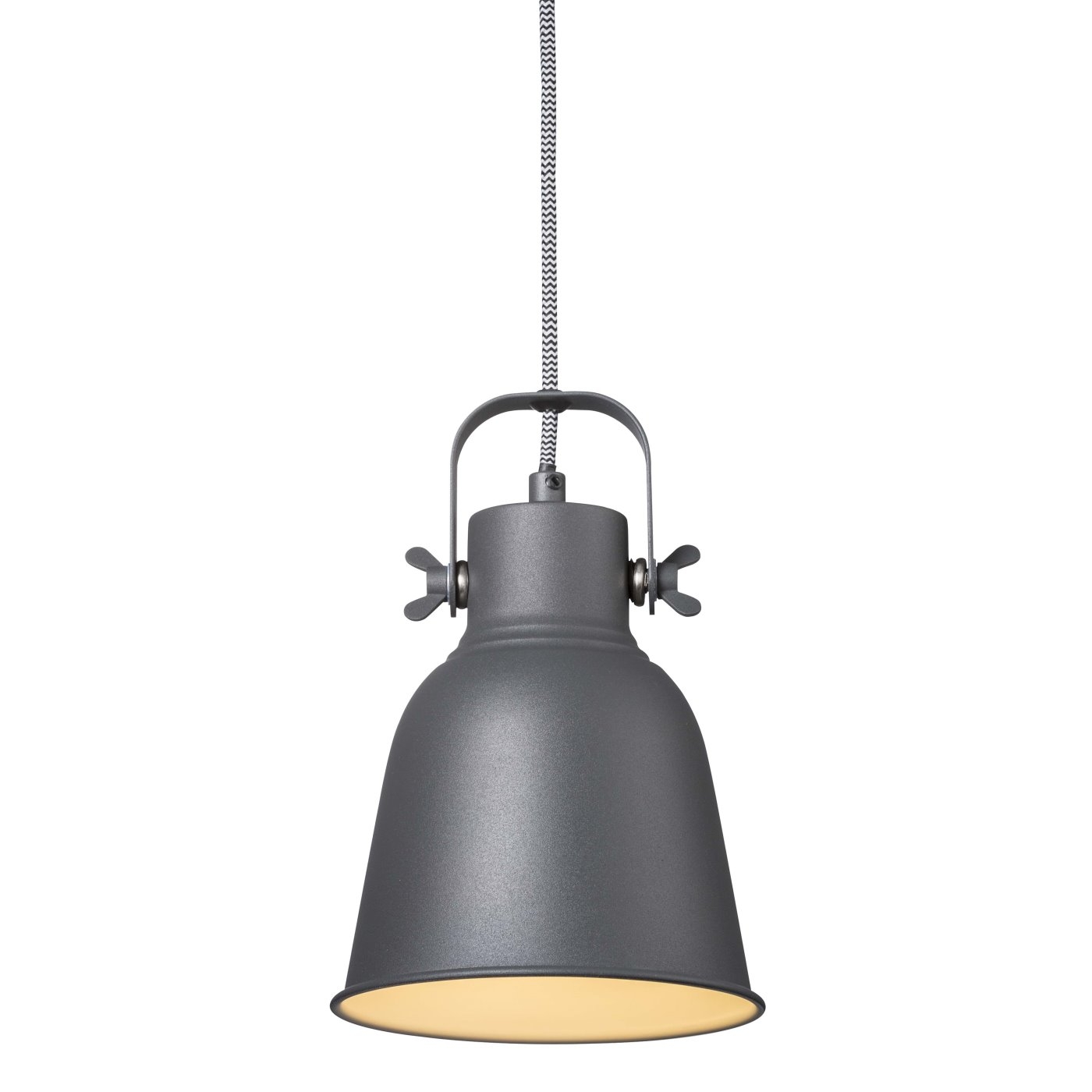 Bild von Pendelleuchte ADRIAN 16, IP20, Ø 16cm, E27, Metall mit Stoffkabel, verstellbar, anthrazit