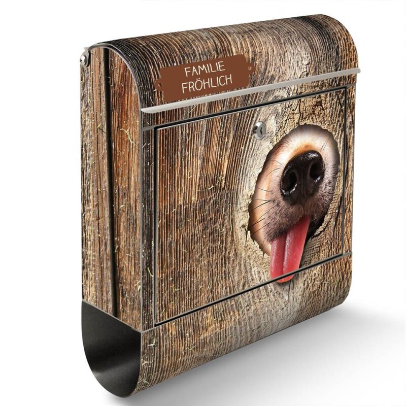 Bild von Moderner Briefkasten Mailbox Wandbriefkasten Edelstahl Rumschnüffeln