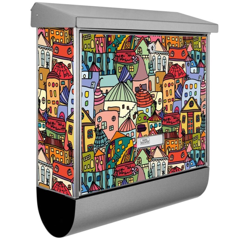 Bild von Burg-Wächter Bavaria Briefkasten Postkasten Wandbriefkasten Funky Town