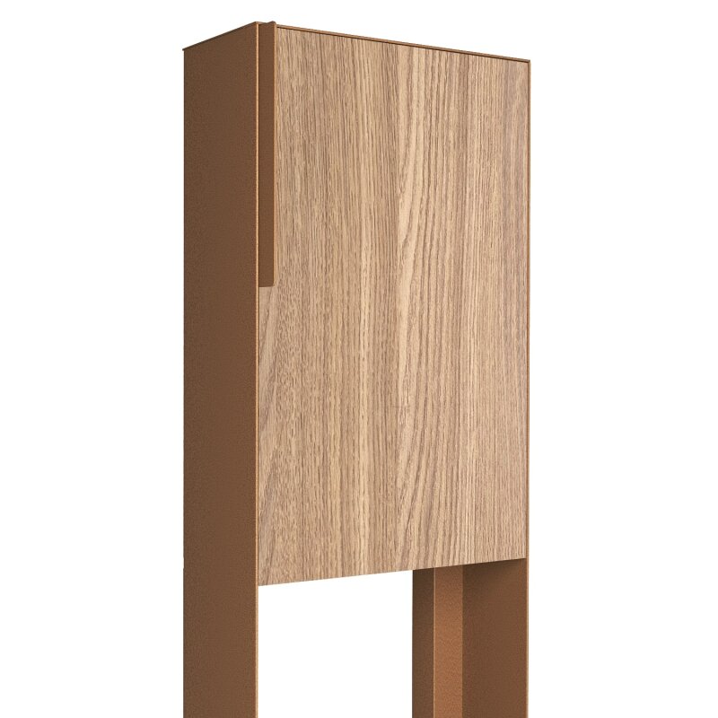 Bild von Briefkasten Standbriefkasten Firona mit Holzdekor-Front