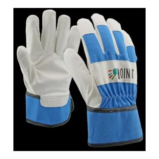 Bild von OX-ON Kinderhandschuh PU / Baumwolle blau 8-10 Jahre
