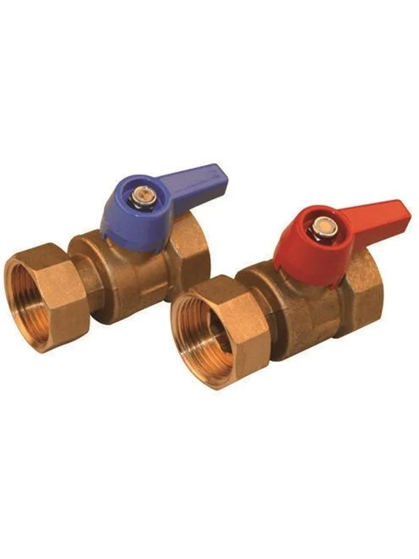 Bild von Roth Kugelhahn-Set 1", für GV ford Zum Absperren der Fußbodenheizung. 1 Set besteht aus 2 parallelen, Thermostat