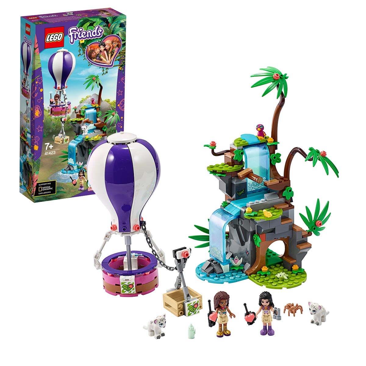 Bild von LEGO Friends - Tiger Hot Air Balloon Jungle Rescue (41423)