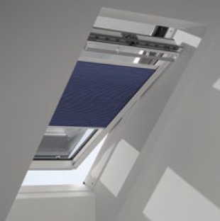 Bild von VELUX-Wabenplissee & Markise für Fenstergröße PK10 "1045 Weiß / Schwarz"