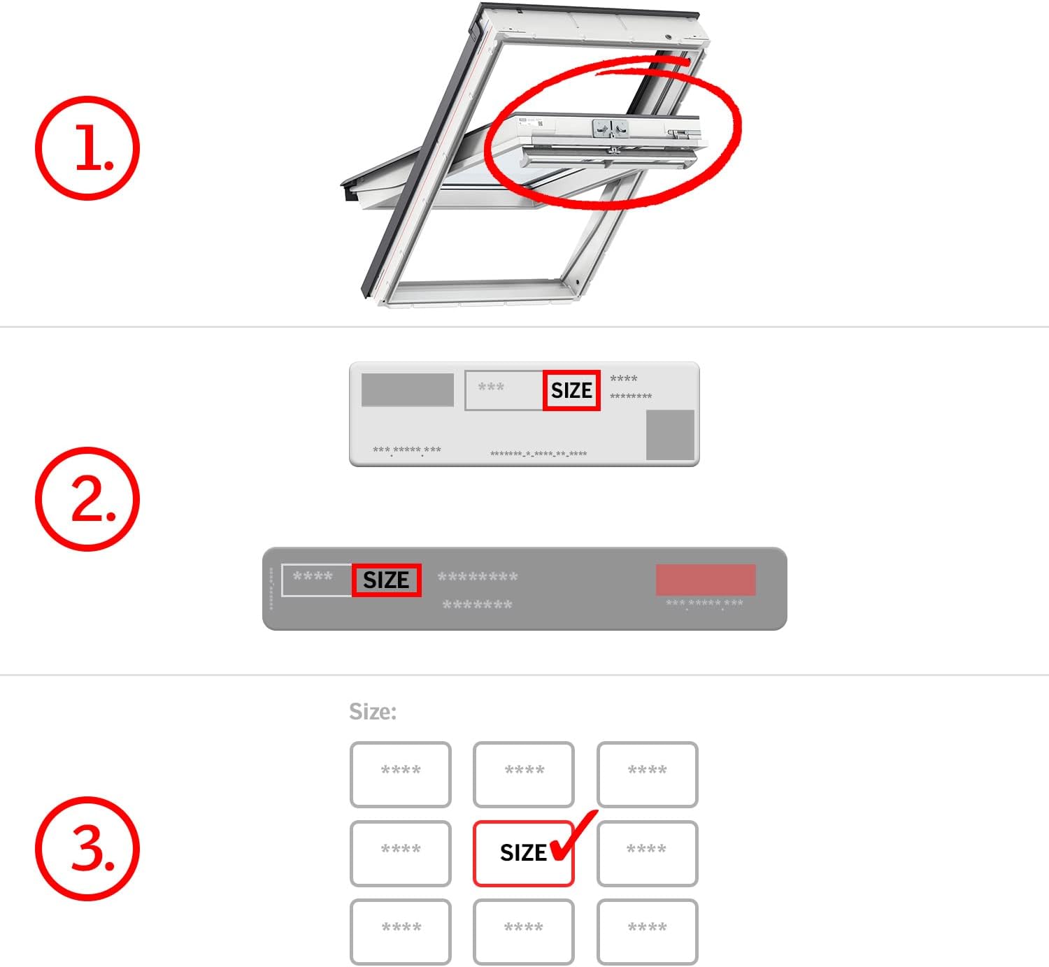 Bild von VELUX Original Dachfenster Sichtschutzrollo für M06 / 306, Rosenholz, mit weißer Führungsschiene