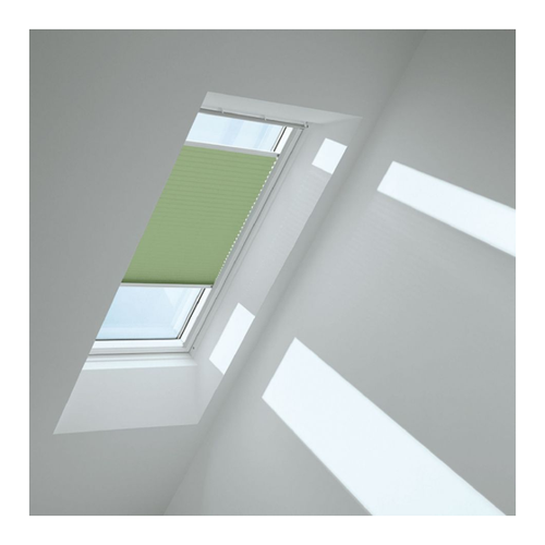 Bild von VELUX Plissee Moosgrün – Ein eleganter Lichtblick für Ihr Zuhause