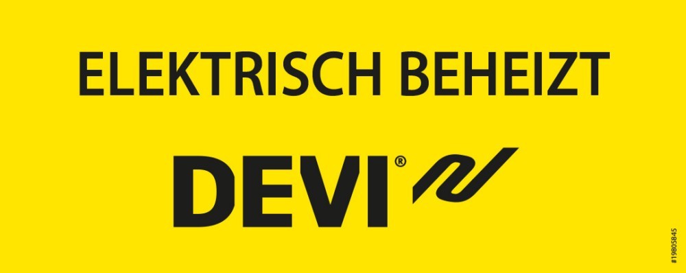 Bild von Devi, Bodenheizung, Kennzeichnungsaufkleber 19-805845 "Elektrisch Beheizt"