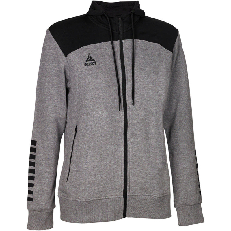 Bild von Select Kapuzen Sweatjacke Oxford Damen v22 grau/schwarz x-large
