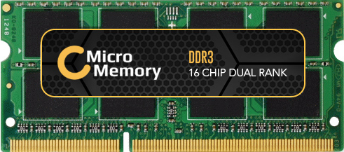 Bild von CoreParts 4GB Memory Module for Toshiba (1 x 4GB, 1333 MHz, DDR3-RAM, SO-DIMM), RAM, Grün