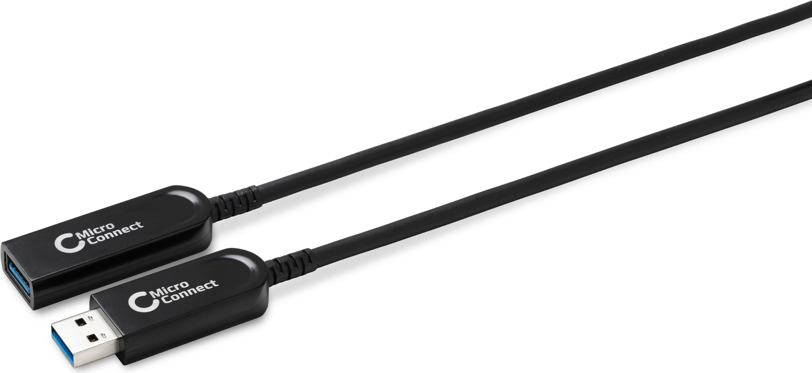 Bild von MicroConnect Premium - USB-Verlängerungskabel - USB Typ A (M) zu USB Typ A (W) - USB 3,1 Gen 1 - 20,0m - Active Optical Cable (AOC) - Schwarz (USB3.0AAF20AOP)