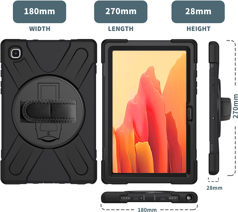 Bild von eSTUFF Samsung Galaxy Tab 10.4 (10.4 Zoll) Cover (Galaxy Tab A7 10.4 (2020)), Tablet Hülle, Schwarz