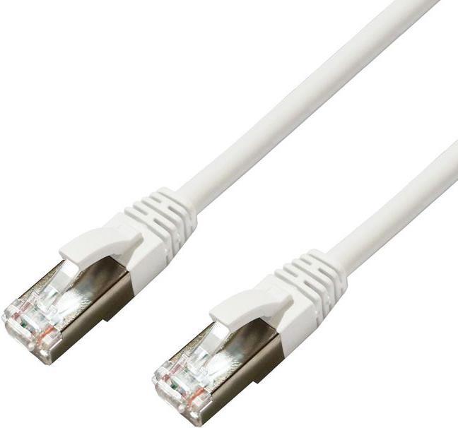 Bild von MicroConnect - Patch-Kabel - RJ-45 (M) zu RJ-45 (M) - 25 cm - 6 mm - S/FTP - CAT 6a - halogenfrei, Innen, geformt, rund, ohne Haken - weiß