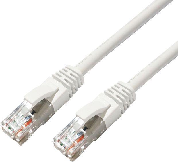 Bild von MicroConnect - Patch-Kabel - RJ-45 (M) zu RJ-45 (M) - 25cm - 5 mm - UTP - CAT 6a - halogenfrei, Innen, geformt, rund, ohne Haken - weiß (MC-UTP6A0025W)