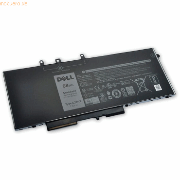 Bild von Dell Laptop-Batterie (4 Zellen, 8500 mAh), Notebook Akku, Schwarz