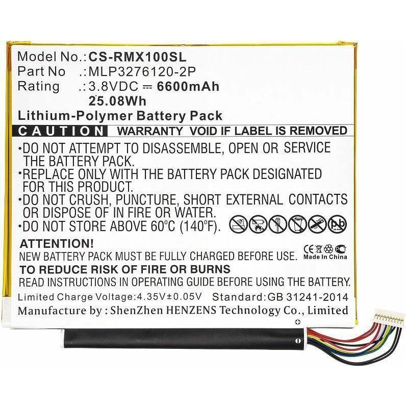 Bild von CoreParts Battery for Verizon Tablet (6600 mAh), Notebook Akku, Schwarz