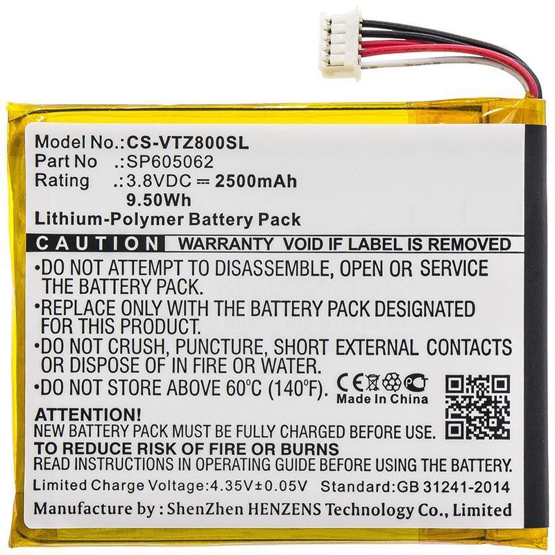 Bild von Ersatzteil: CoreParts Battery 9.50Wh Li-Pol 3.8V 2500mAh Black for VTech, MBXTAB-BA136