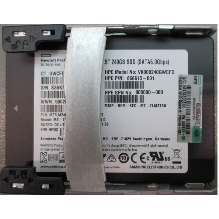 Bild von HPE SSD 240GB 6G SFF SATA RI PLP (0.24 TB), Festplatte