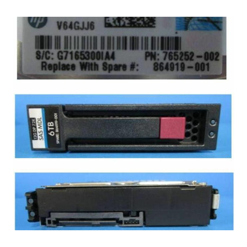 Bild von HPE DRV HDD 6TB 12G 7.2K LFF SAS – Zuverlässige Speicherkapazität für Ihre Server