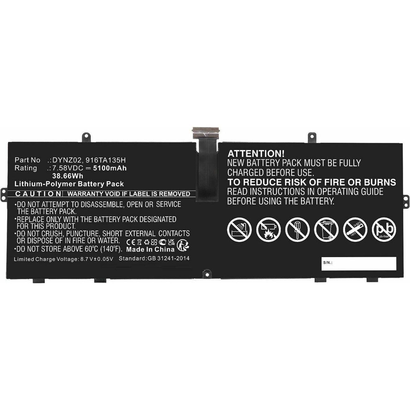 Bild von CoreParts Battery for Tablet (5100 mAh), Notebook Akku
