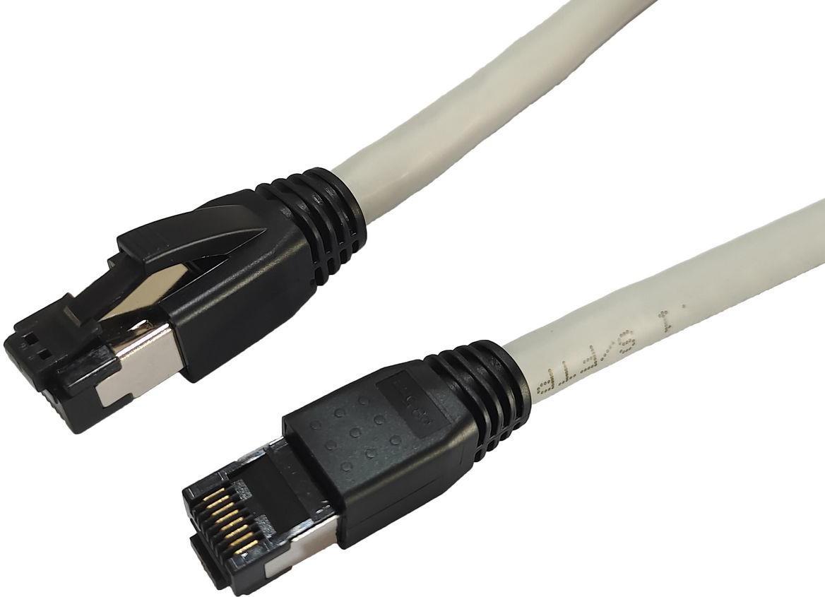 Bild von MicroConnect - Patch-Kabel - RJ-45 (M) zu RJ-45 (M) - 1.5 m - S/FTP - CAT 8.1 - halogenfrei, ohne Haken - Grau