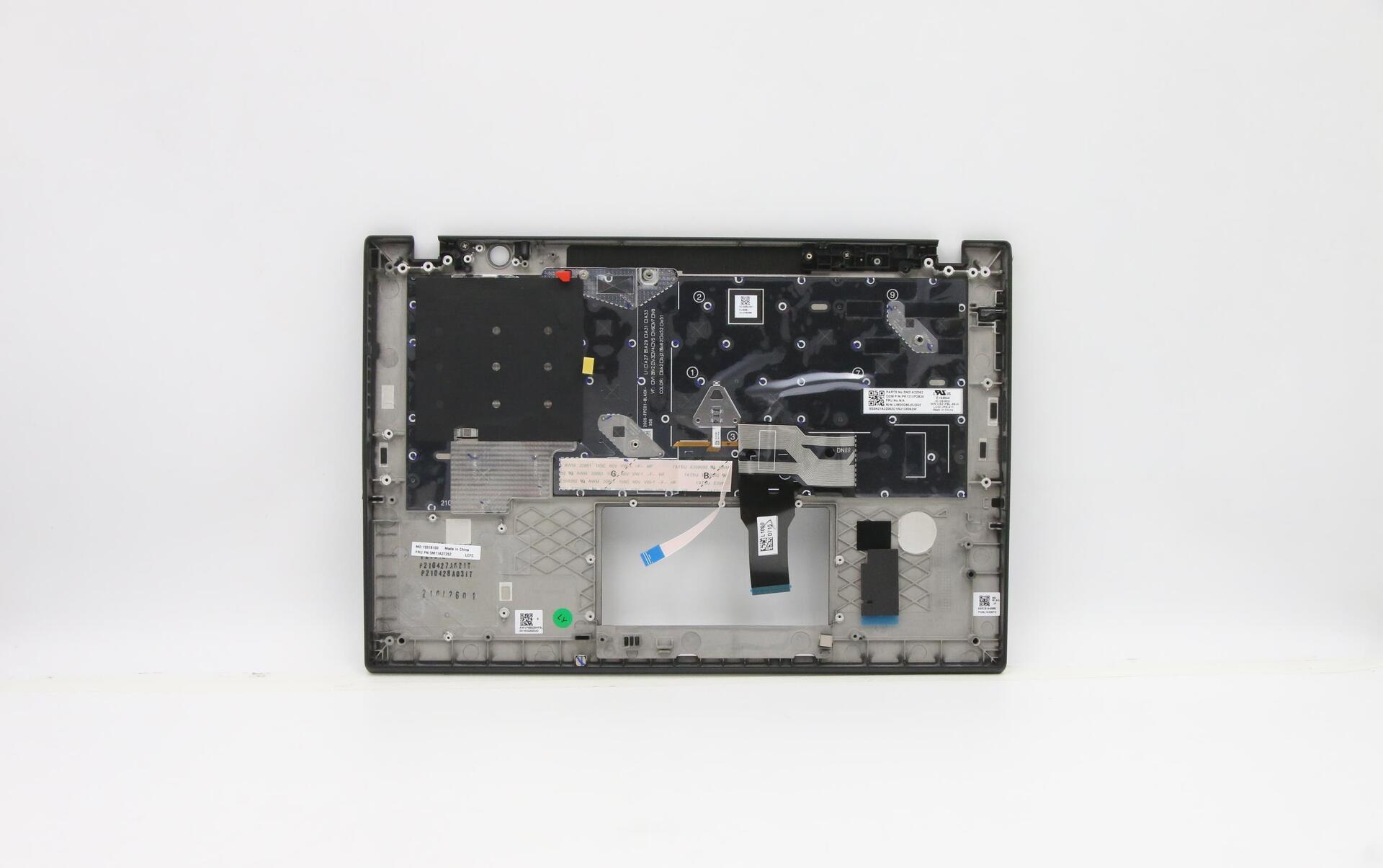 Bild von Lenovo Chicony - Ersatztastatur Notebook - mit Trackpoint - hinterleuchtet - QWERTZ - Deutsch - Schwarz - mit obere Abdeckung - für ThinkPad T14s Gen 2 20WM, 20WN (5M11A37593)