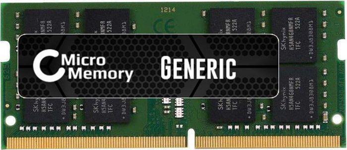 Bild von CoreParts 16GB Memory Module for Dell (1 x 16GB, 2666 MHz, DDR4-RAM, SO-DIMM), RAM, Grün