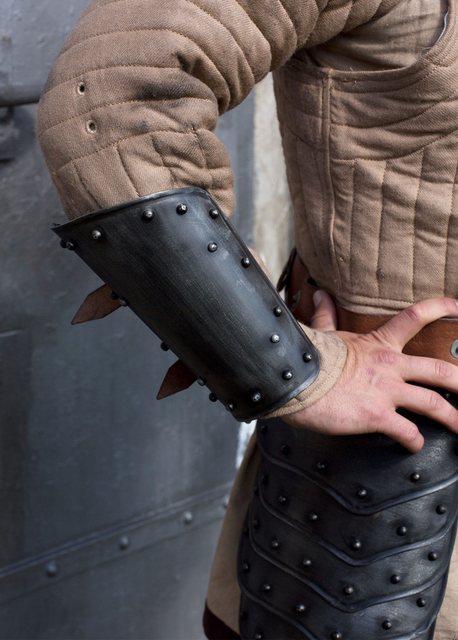 Bild von Epic Armoury Ritter-Kostüm Epic Armoury Armschienen Dark Warrior aus Stahl, Paar, Gr. L