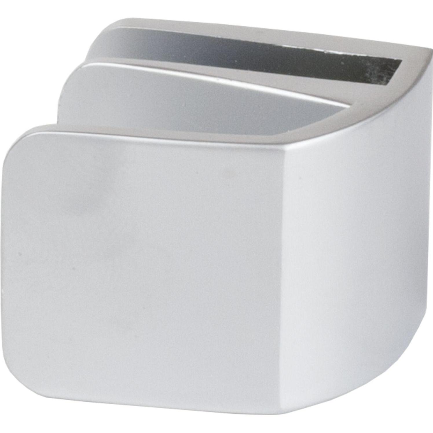 Bild von Siso, Möbelgriff, Glastürgriff Square, Glas 4-6 mm 32,5x26 mm, Zink verchromt matt