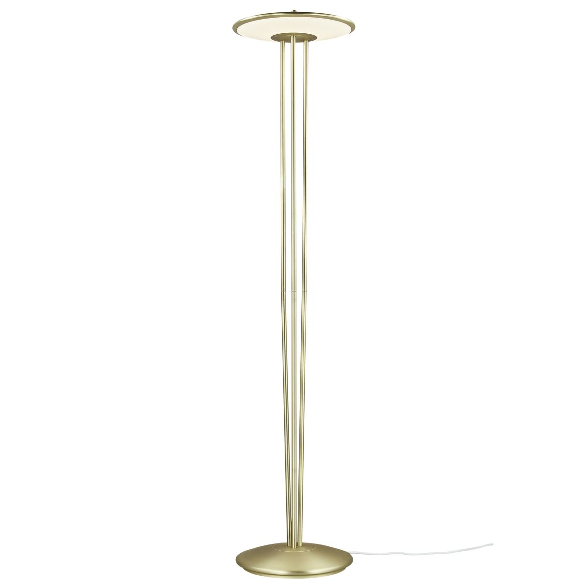 Bild von design for the people LED Außen-Stehlampe LED Stehleuchte Blanche in Messing und Weiß 15W 900lm, keine Angabe, Leuchtmittel enthalten: Ja, fest verbaut, LED, warmweiss, Stehlampe