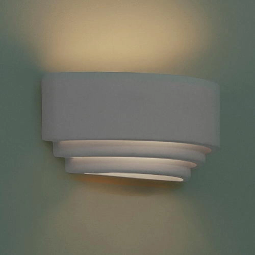 Bild von Nordlux Wandleuchte Lancio Oblong aus Gips, mit Stecker, weiß