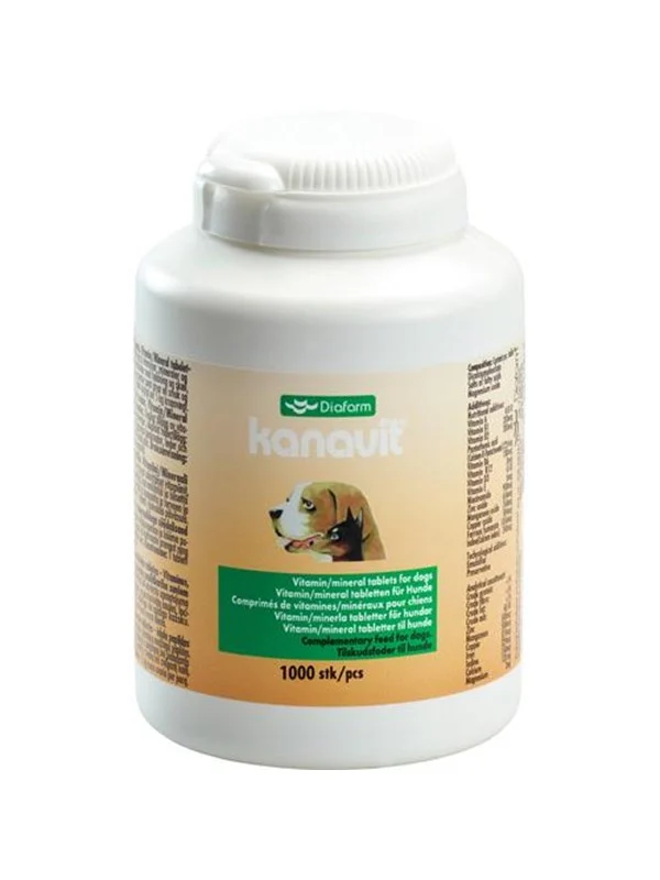 Bild von Diafarm Kanavit vit./min. tabletter 1000 stk., Tierpflegemittel