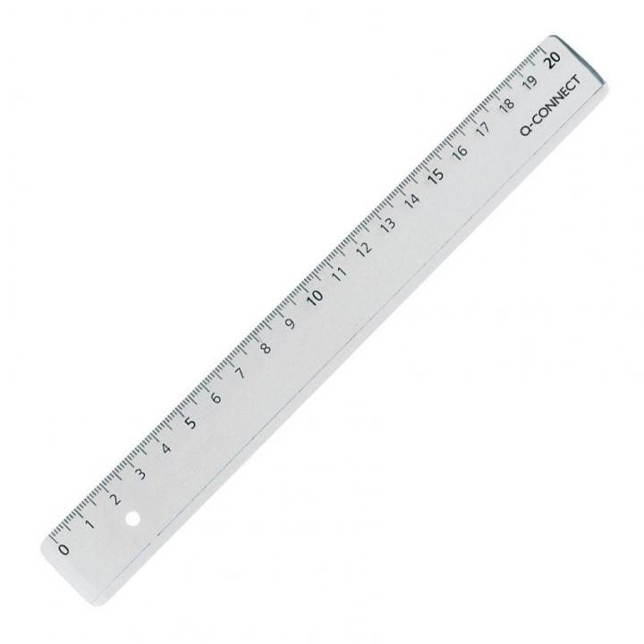 Bild von Q-Connect, Lineal, Lineal Plastik 20 cm transparent