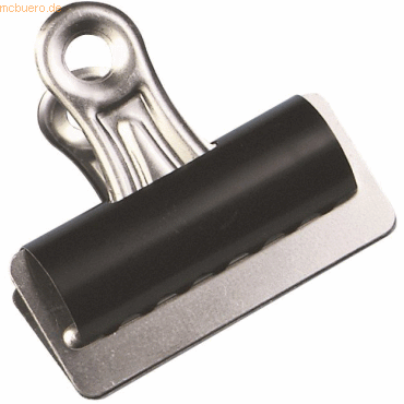 Bild von Q-CONNECT KF01287 Briefklemmer - 25 mm, Klemmvolumen 6 mm, schwarz, 10 Stück